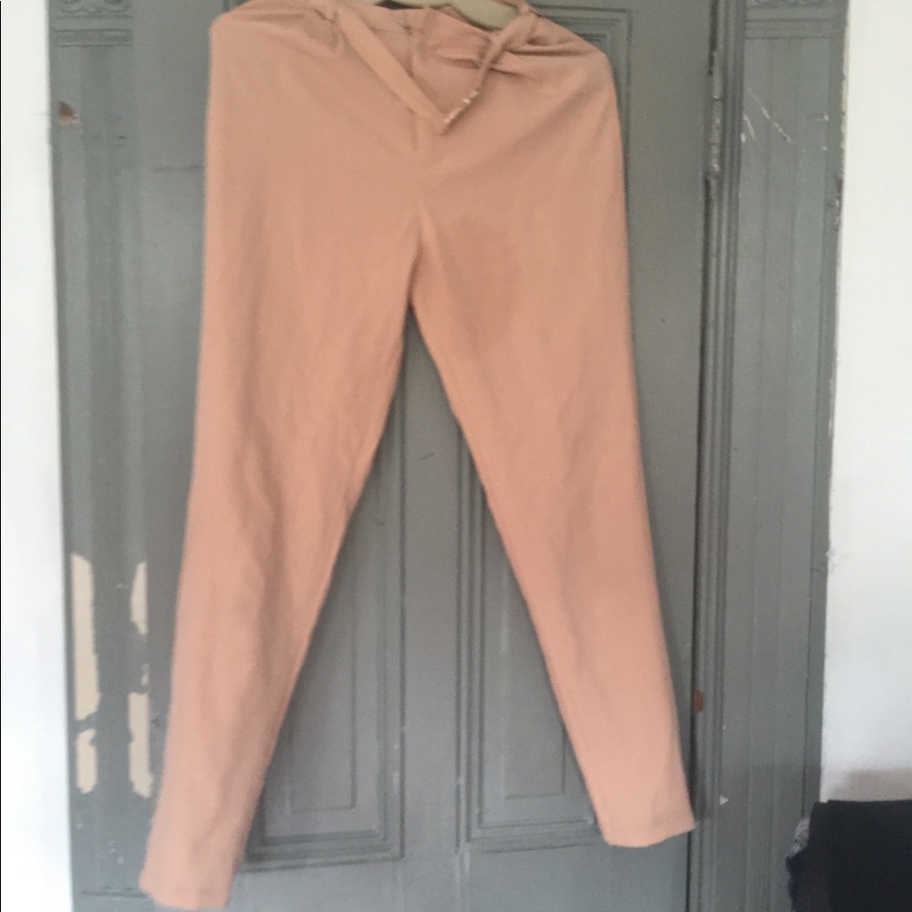 Two piece pant suit  peach color  like a very soft